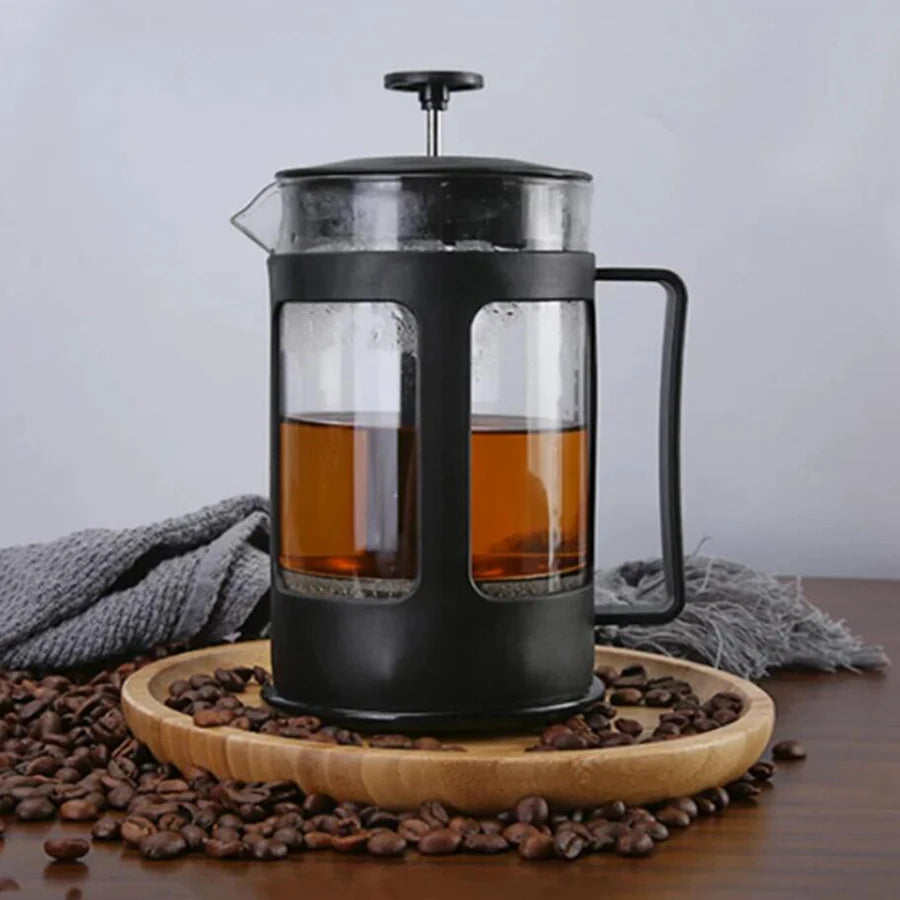 Glass French Press Coffee & Tea Brewer — Stainless Steel Filter 350ML & 600ML