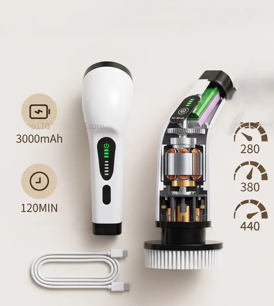 Electric Spin Scrubber — 9-in-1 Cordless Bathroom Cleaning Brush