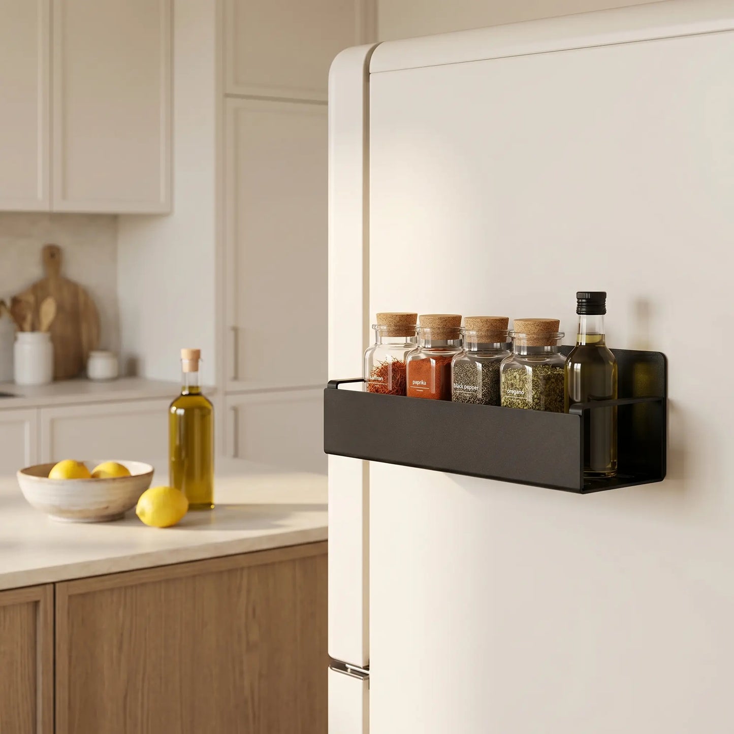 Magnetic Spice Rack for Refrigerator — Space-Saving Fridge Shelf