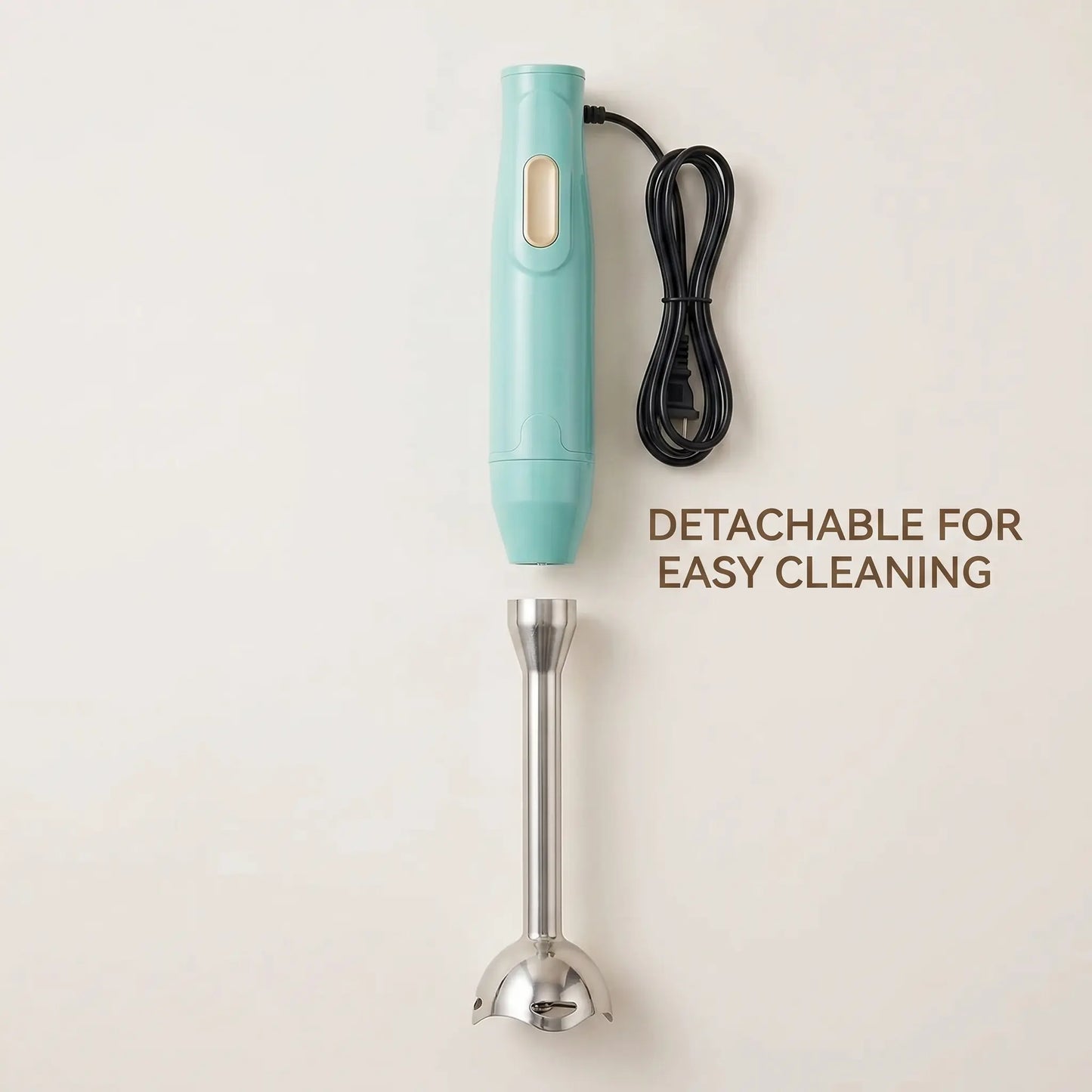 Immersion Blender Handheld 400W — Stainless Steel Stick Blender for Soups