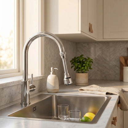 Faucet Sprayer Attachment — Rotating Water-Saving Kitchen Extender