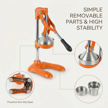 Stainless Steel Manual Juicer Hand Press —  Professional Lever Citrus Juicer