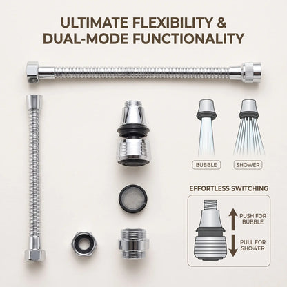 Faucet Sprayer Attachment — Rotating Water-Saving Kitchen Extender