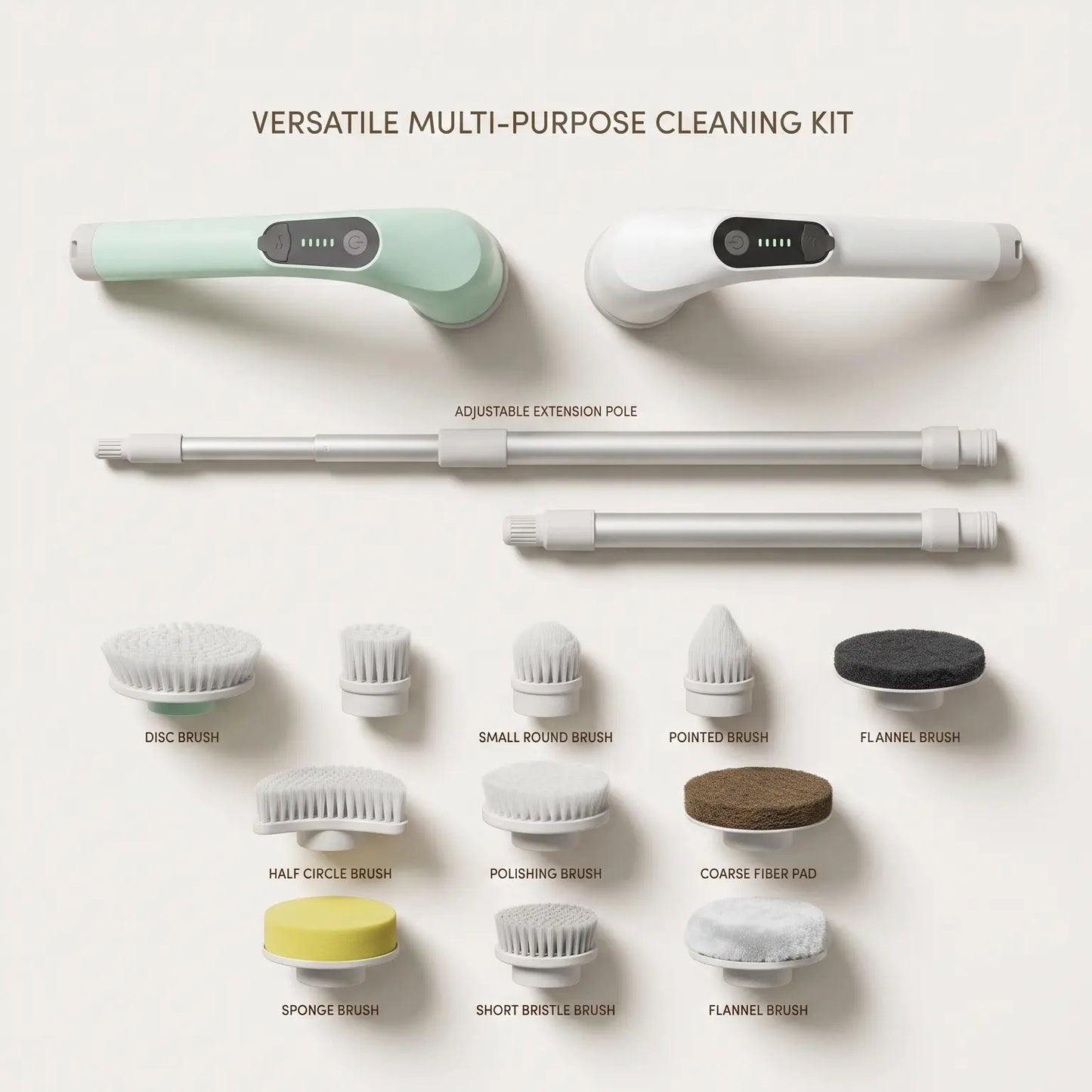 Electric Spin Scrubber — 9-in-1 Cordless Bathroom Cleaning Brush