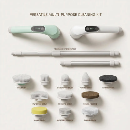 Electric Spin Scrubber — 9-in-1 Cordless Bathroom Cleaning Brush