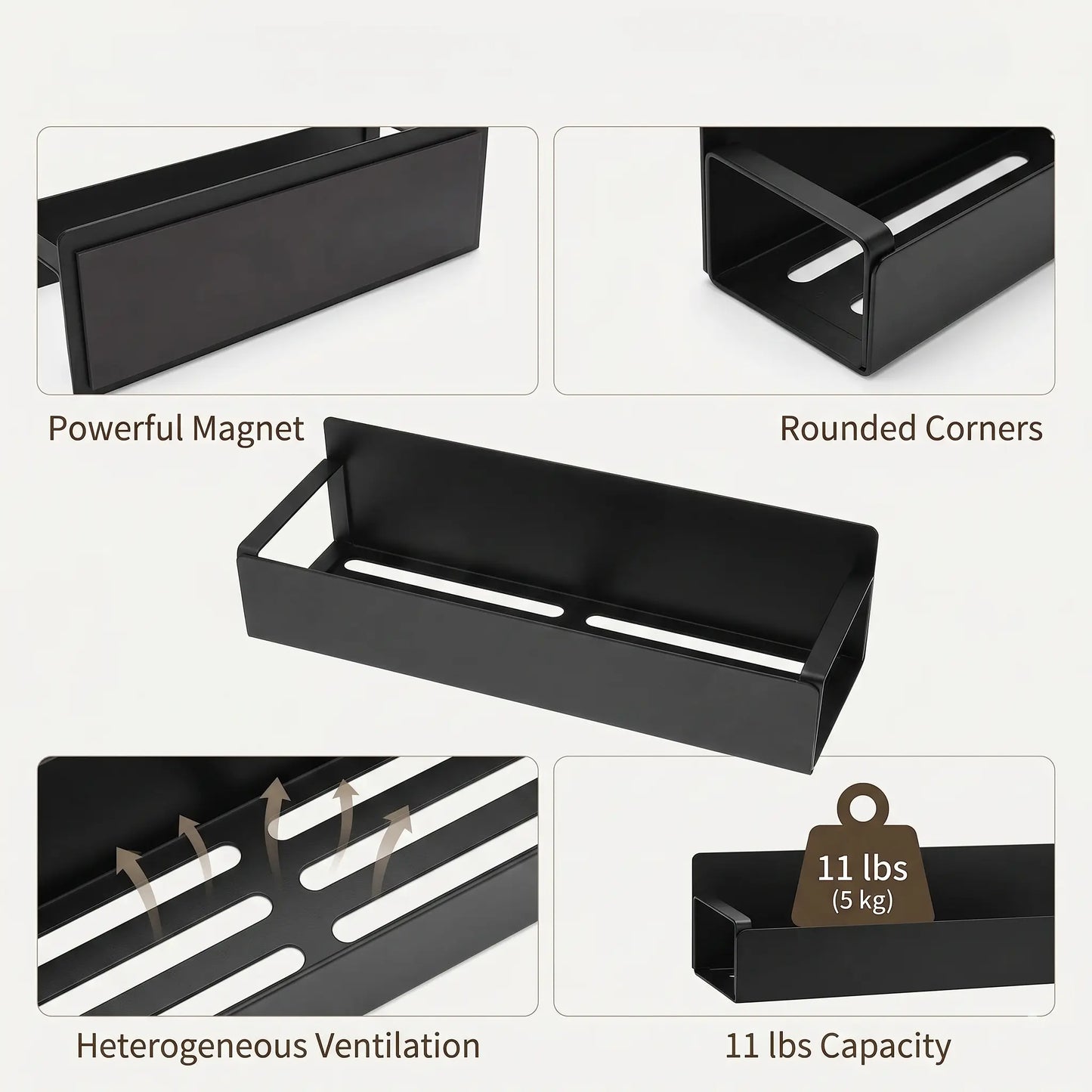 Magnetic Spice Rack for Refrigerator — Space-Saving Fridge Shelf