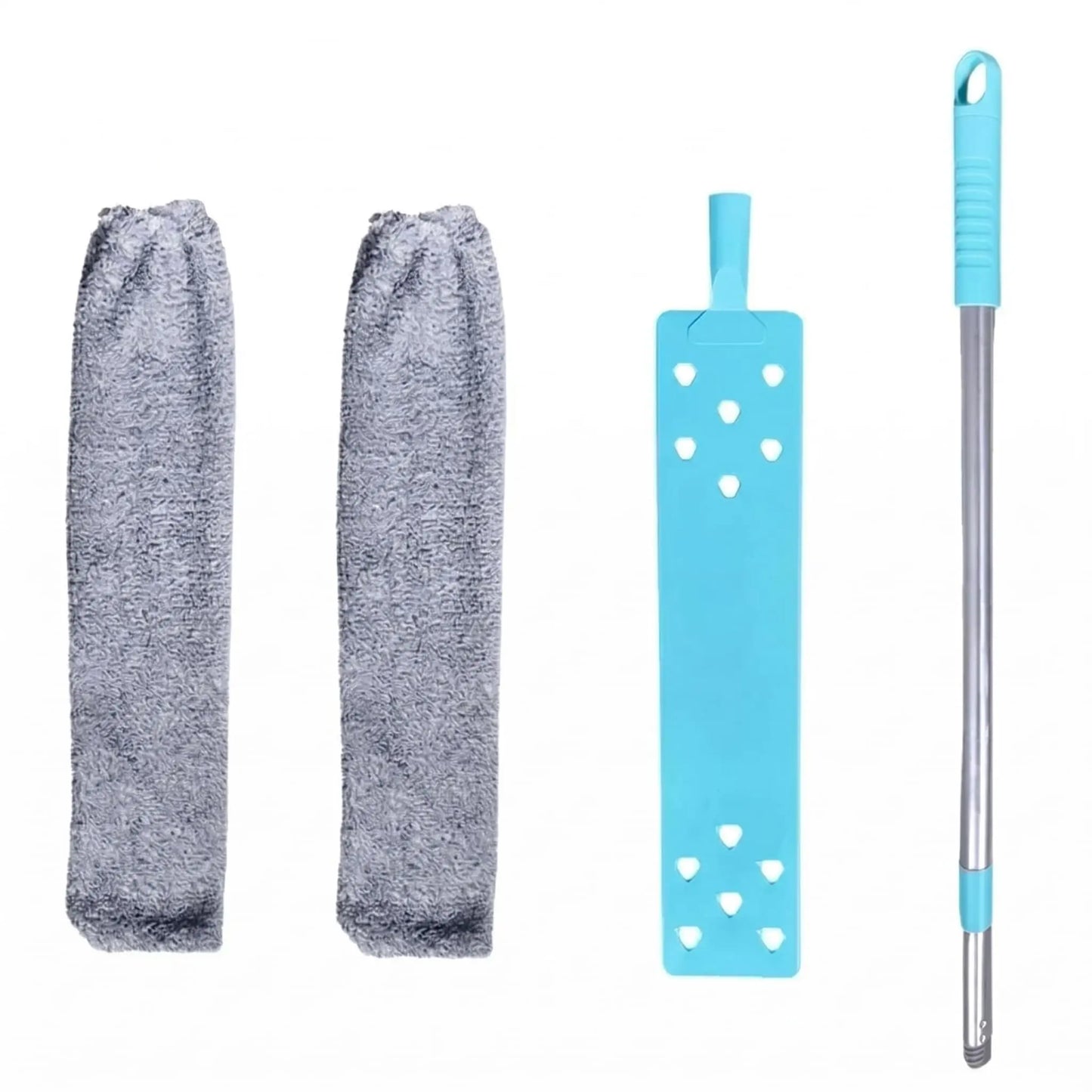 Wall Mop Cleaner with Long Handle and Bendable Head —  Flexible Duster for Ceiling & Gaps