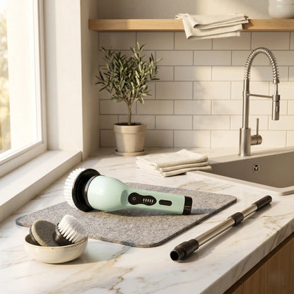 Electric Spin Scrubber — 9-in-1 Cordless Bathroom Cleaning Brush