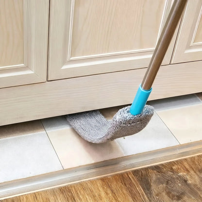 Wall Mop Cleaner with Long Handle and Bendable Head —  Flexible Duster for Ceiling & Gaps