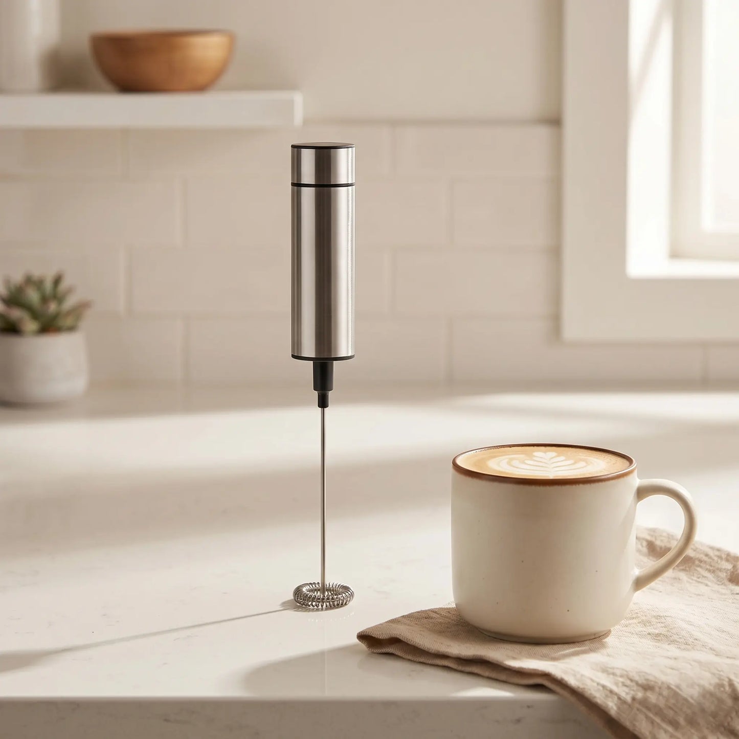 Cold Foam Maker & Milk Frother —  19,000 RPM Electric Whisk for Coffee