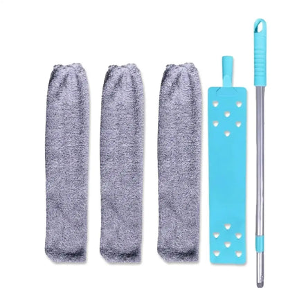 Wall Mop Cleaner with Long Handle and Bendable Head —  Flexible Duster for Ceiling & Gaps