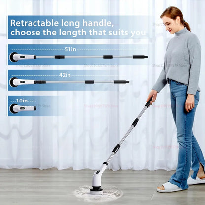 Electric Spin Scrubber — 9-in-1 Cordless Bathroom Cleaning Brush