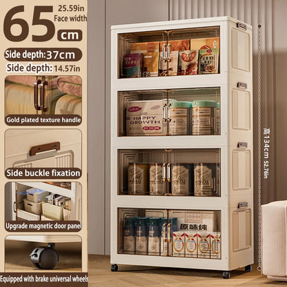 Foldable Plastic Storage Cabinet —  Modular Wardrobe Organizer 1–6 Tiers