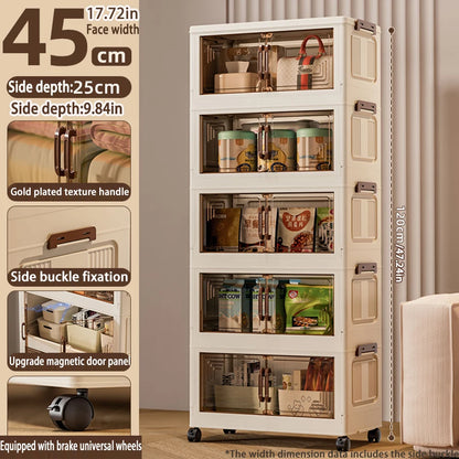 Foldable Plastic Storage Cabinet —  Modular Wardrobe Organizer 1–6 Tiers