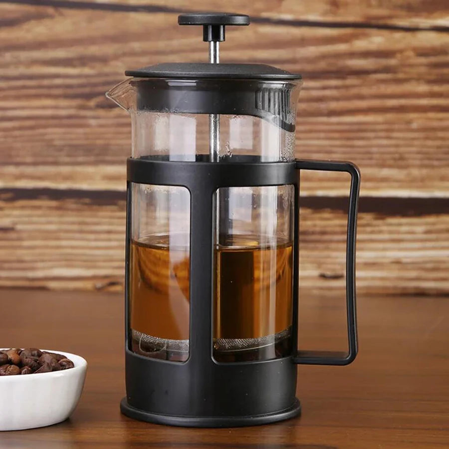 Glass French Press Coffee & Tea Brewer — Stainless Steel Filter 350ML & 600ML