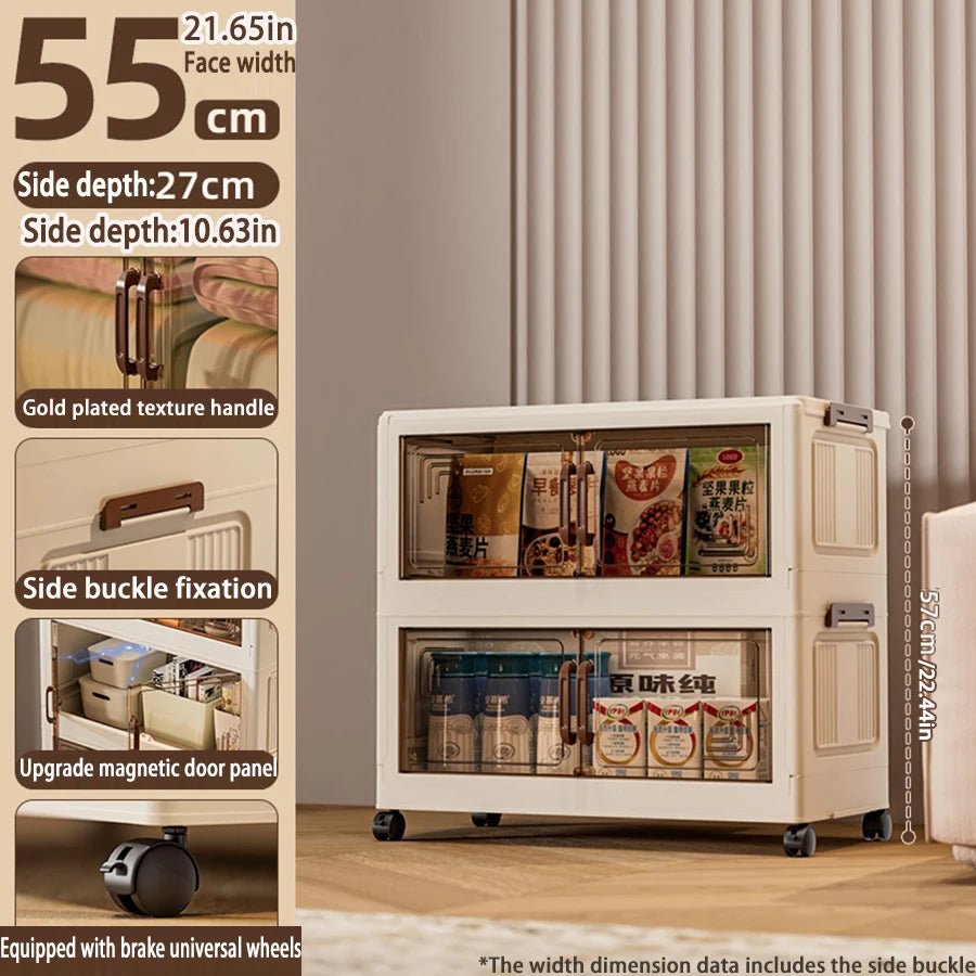 Foldable Plastic Storage Cabinet —  Modular Wardrobe Organizer 1–6 Tiers