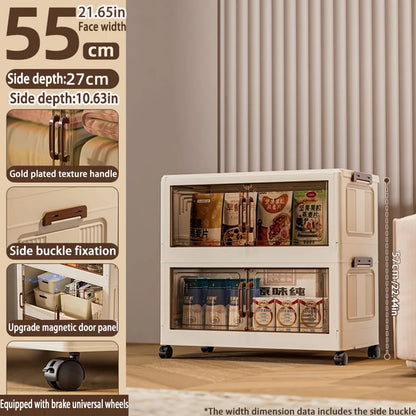 Foldable Plastic Storage Cabinet —  Modular Wardrobe Organizer 1–6 Tiers