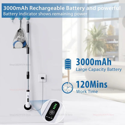 Electric Spin Scrubber — 9-in-1 Cordless Bathroom Cleaning Brush