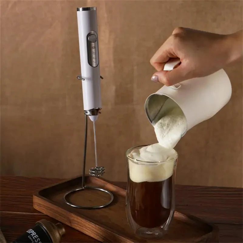 Electric Handheld Mixer & Milk Frother —  3-Speed USB Rechargeable Wireless Whisk