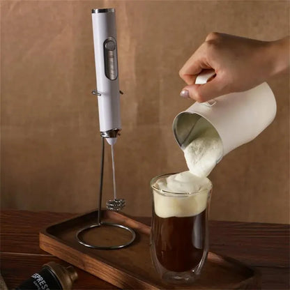 Electric Handheld Mixer & Milk Frother —  3-Speed USB Rechargeable Wireless Whisk