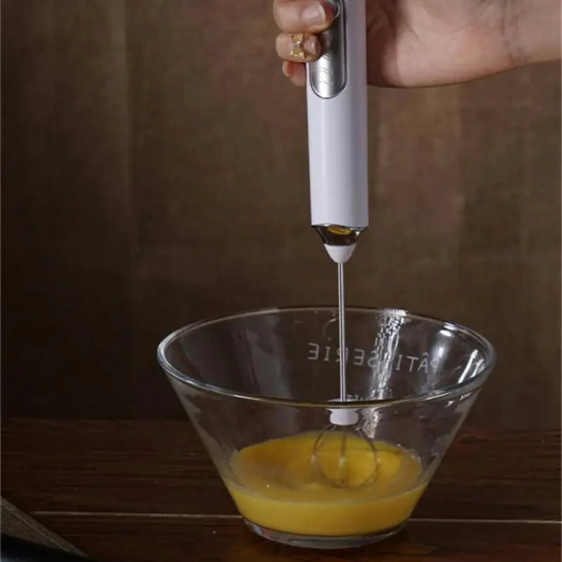 Electric Handheld Mixer & Milk Frother —  3-Speed USB Rechargeable Wireless Whisk
