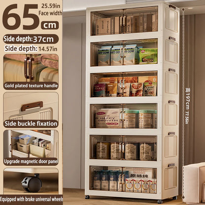 Foldable Plastic Storage Cabinet —  Modular Wardrobe Organizer 1–6 Tiers