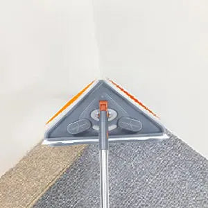 Wall Cleaner Mop with Long Handle —  360° Triangle Head for Walls & Ceilings