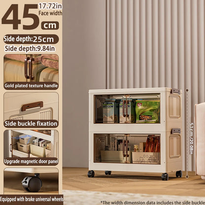 Foldable Plastic Storage Cabinet —  Modular Wardrobe Organizer 1–6 Tiers
