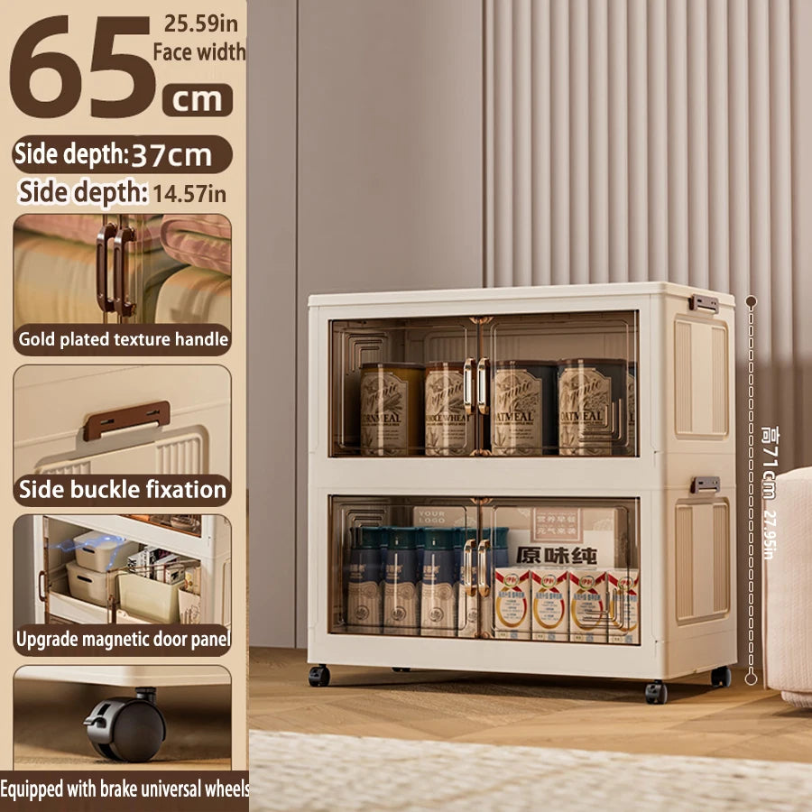 Foldable Plastic Storage Cabinet —  Modular Wardrobe Organizer 1–6 Tiers