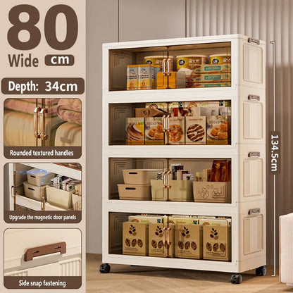 Foldable Plastic Storage Cabinet —  Modular Wardrobe Organizer 1–6 Tiers