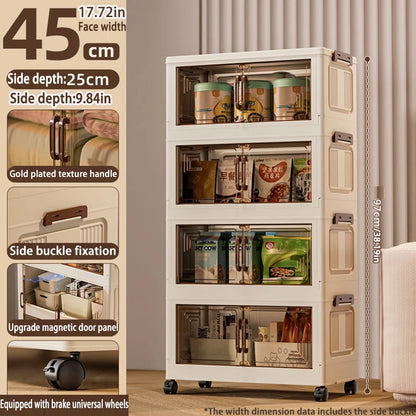 Foldable Plastic Storage Cabinet —  Modular Wardrobe Organizer 1–6 Tiers