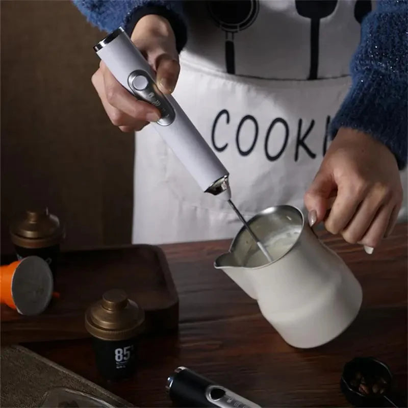 Electric Handheld Mixer & Milk Frother —  3-Speed USB Rechargeable Wireless Whisk
